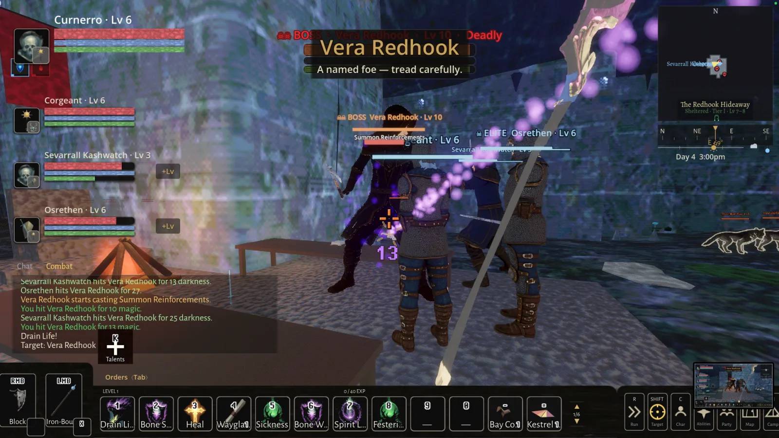 Bosses telegraph their casts. This one is calling reinforcements