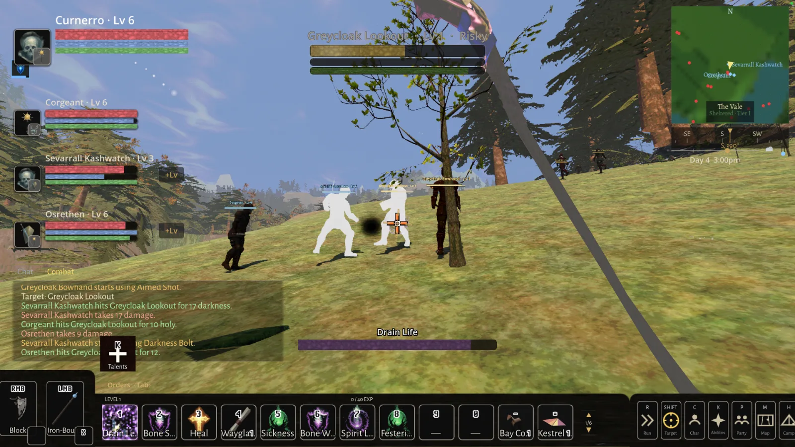 A party of four pulls a Greycloak patrol in the Vale